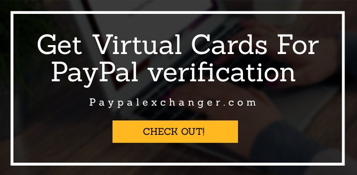 Virtual card for paypal verification
